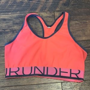 Hot pink UA sports bra